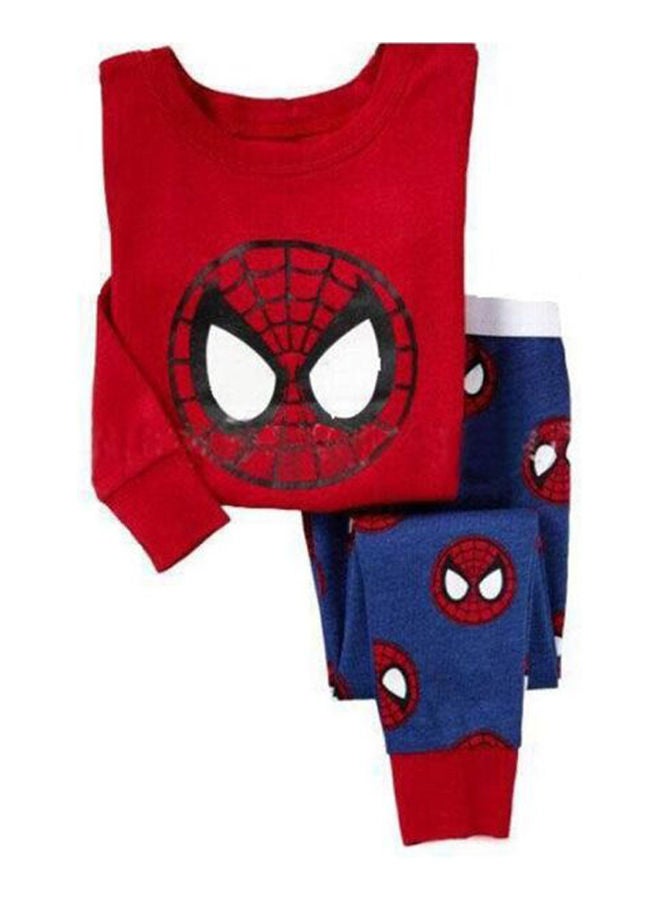 طقم بيجاما كاجوال بطبعة متعدد الألوان