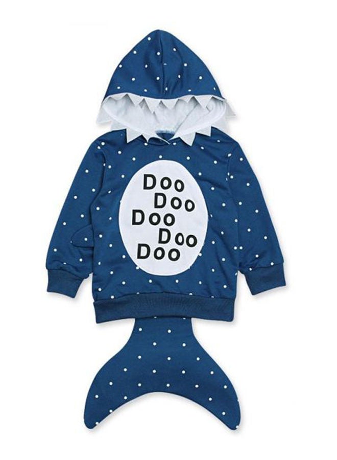 Casual Printed sweatshirt Blue 