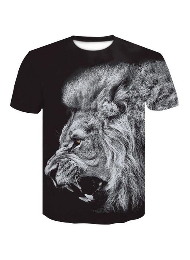 Casual plain basic t shirt Black/Grey 