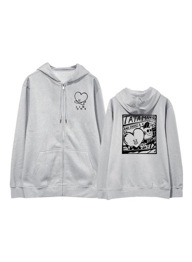 Casual Printed sweatshirt Black/White 
