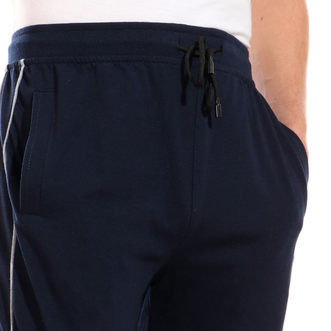 Caesar - Detailed Casual Sweatpants With 2 Line Blue - Image 1