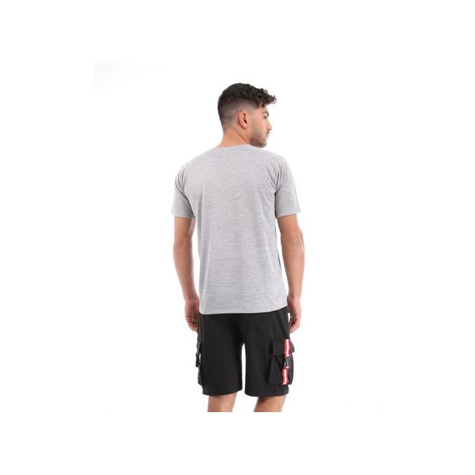 Caesar - Round Neck T-Shirt For Men Grey - Image 1