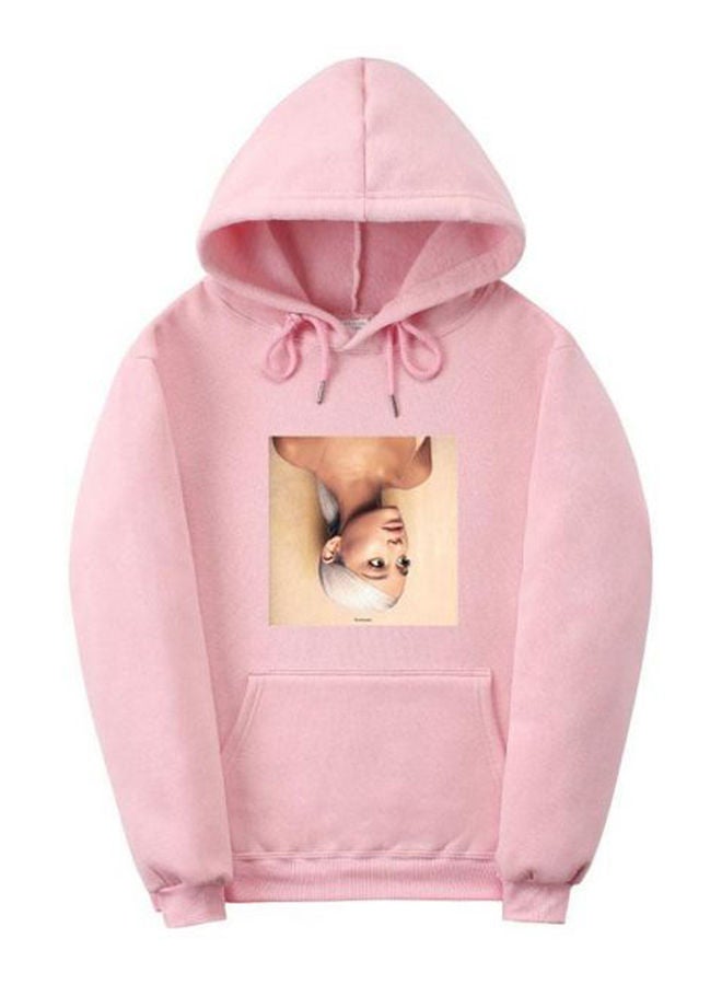 Generic - Ariana Grande Sweatshirt Youth Fleece Hoodie Casual Pullover-L Pink - Image 1