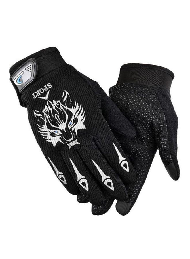Non-Slip Full Finger Fitness Glovers For Men Free Size Black 