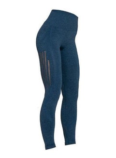 Fitness Yoga Sport Pants Push Up Women Gym Running Leggings Jegging Tights High Waist Breathable And Quickdry Pants Joggers Trousers Deep Blue