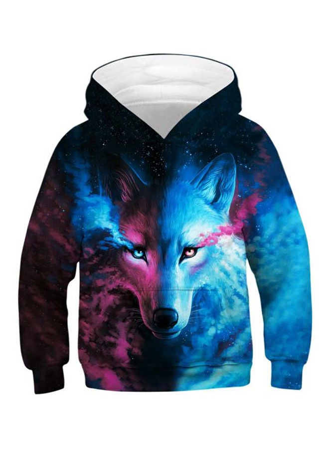 Round Neck Hoodie Sweatshirt For Unisex Multicolour 