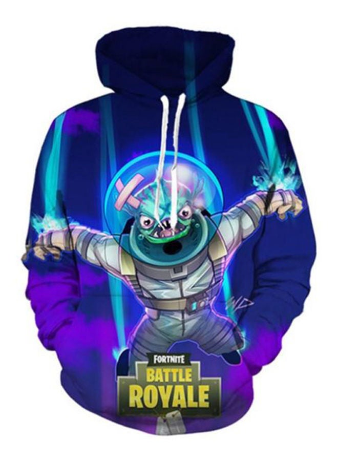 Game Fortnite Battle Royal 3D Digital Printing Hoodie Sweater Round Neck Long Sleeve Fashion Comfortable Tops-L Multicolour 