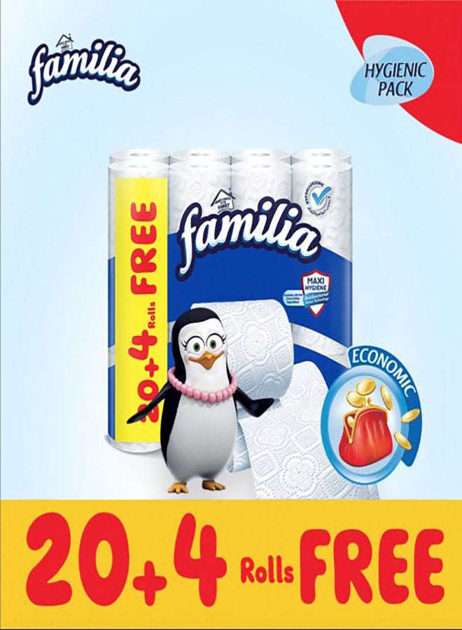 Familia Toilet Rolls Classic - 24 Roll 2 Ply White - Image 2