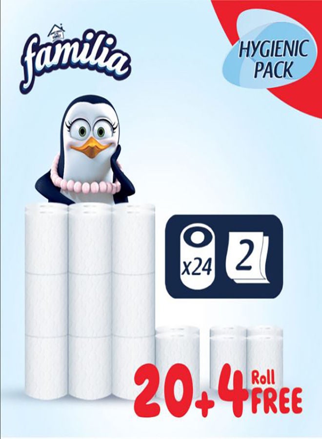 Familia Toilet Rolls Classic - 24 Roll 2 Ply White - Image 4
