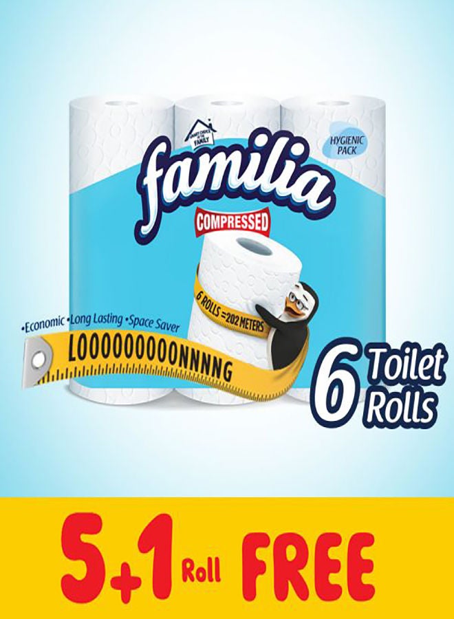 Familia Toilet Rolls Compressed - 6 Roll White  - Image 4