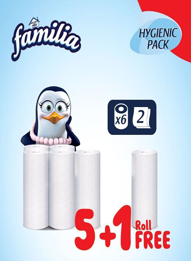 Familia - Kitchen Rolls Plus - 6 Roll 2 Ply White - Image 1