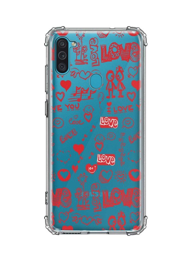 Stylizedd Love Doodle Classic Case Cover For Samsung Galaxy M11 / Galaxy A11 Multicolour