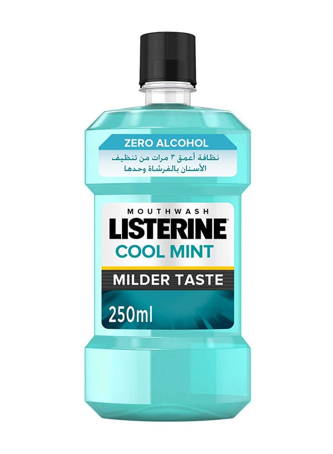 Listerine Cool Mint Mouthwash Milder Taste Blue 250ml  - Image 1