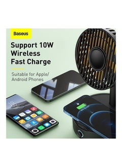Baseus 2-In-1 Desktop Fan With Wireless Charger WXYZ-B01 Black  - Image 5