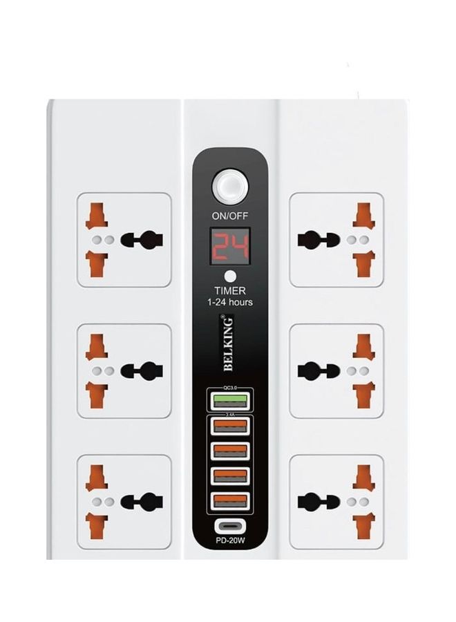 بيلكينج لوحة تمديد لمقابس الطاقة أبيض - Image 2