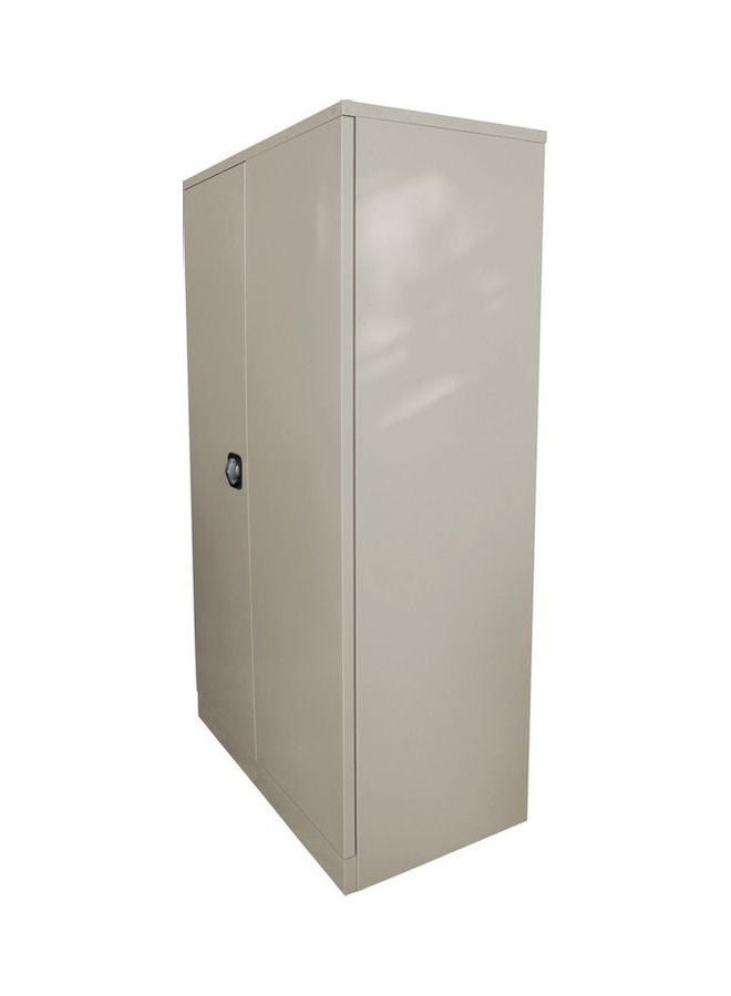 RIGID - Steel Cupboard with Clothes-Hanging Space Beige - Image 1