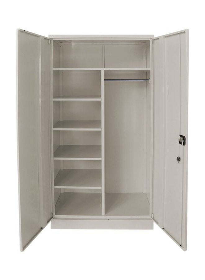 RIGID - Steel Cupboard with Clothes-Hanging Space Beige - Image 1