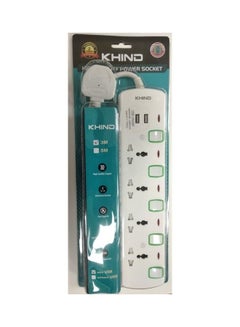 Trailing Socket White/Green