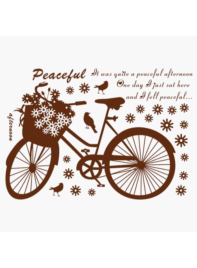 Home Box - Rarity Bicycle Reusable Wall Sticker Brown 70x50cm - Image 1