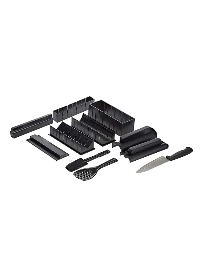 XiuWoo 11-Piece Sushi Maker DIY with Utensil Set Black One Size - Image 1
