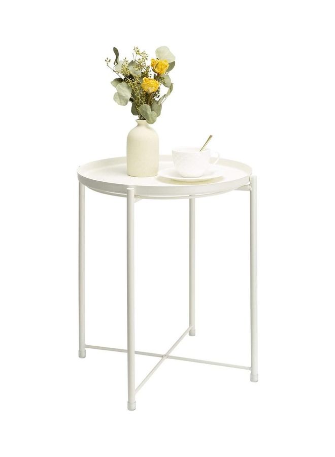 XiuWoo Round Tray Table Milk White - Image 1