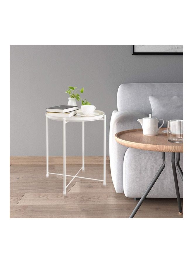 XiuWoo Round Tray Table Milk White - Image 5