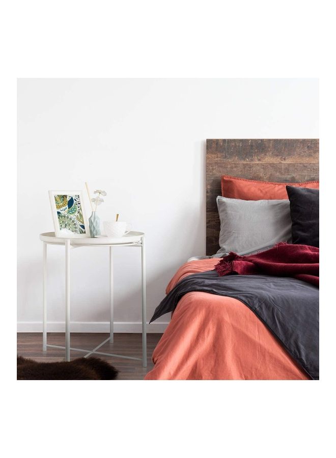 XiuWoo Round Tray Table Milk White 52 x 44 x 42cm - Image 5