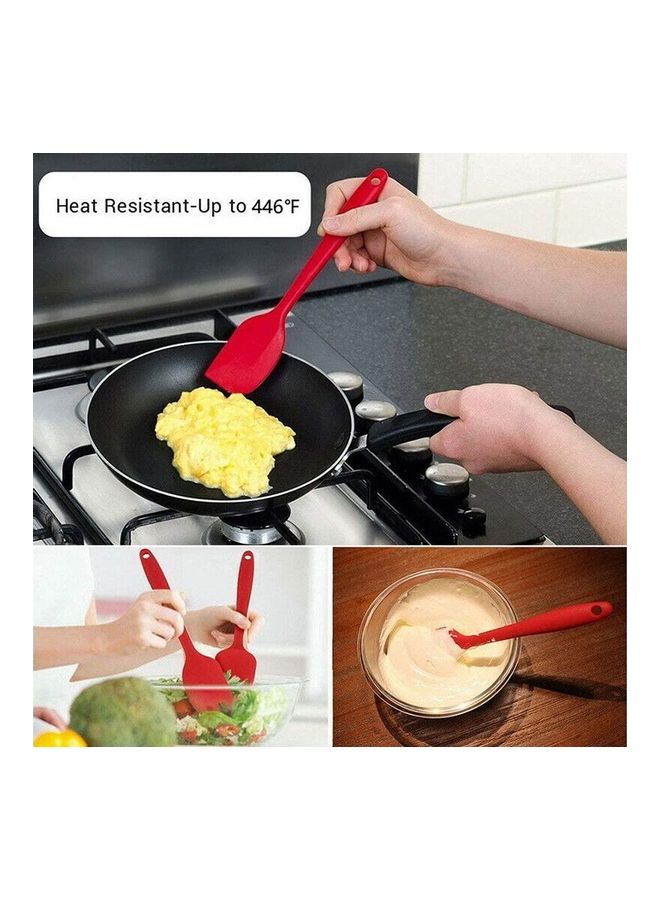 XiuWoo 6-Piece Non-Stick Silicone Spatula Set Red one sizecm - Image 5