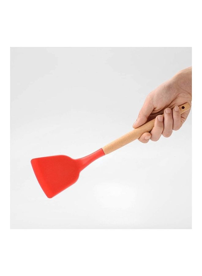 XiuWoo 12-Piece Silicone Kitchen Utensils Set Beige/Red one sizecm  - Image 5