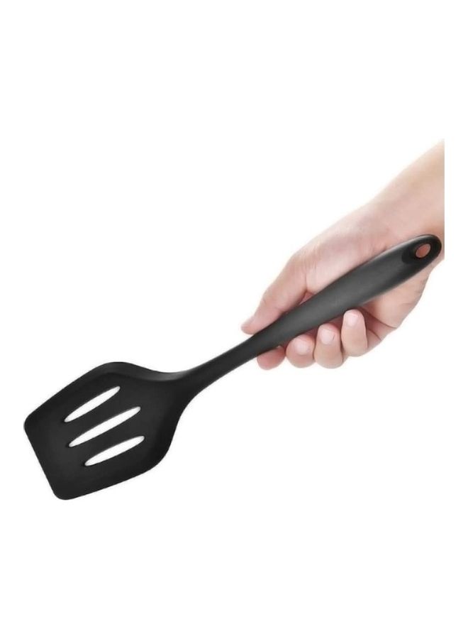 XiuWoo 11-Piece Silicone Kitchen Utensils Set Black One Size - Image 5