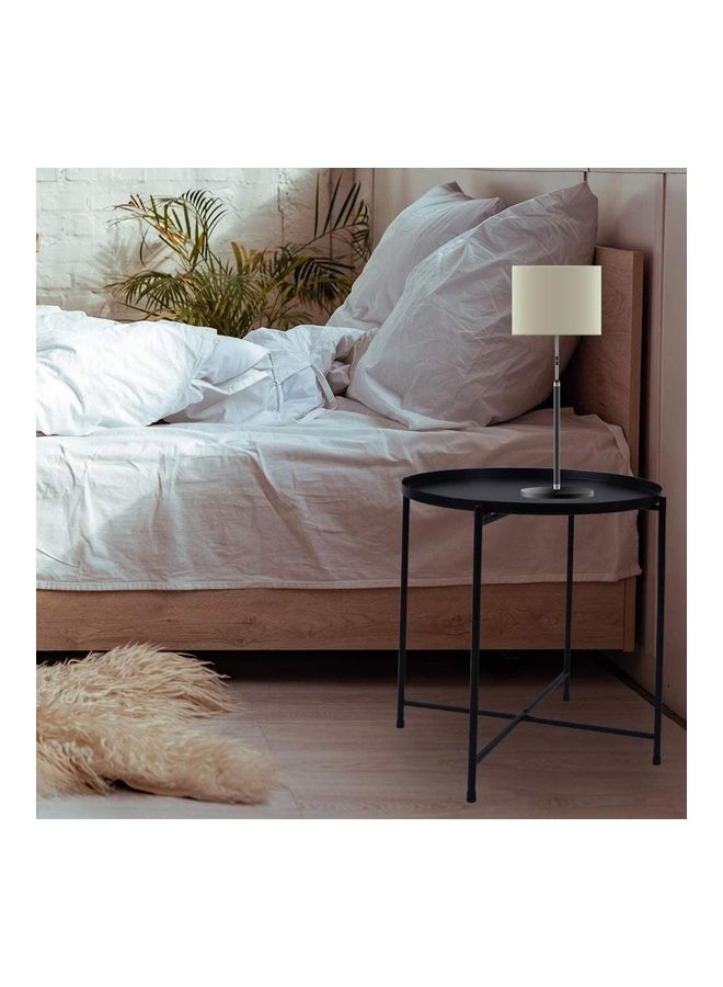 XiuWoo Round Tray Table Black 52 x 44 x 42cm - Image 5