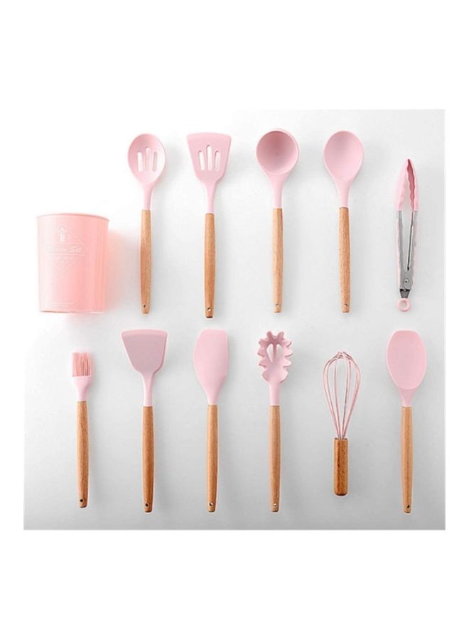 شو وو طقم أدوات طبخ من السيليكون مكون من 11 قطعة أسود / بيج one sizeسم - Image 2