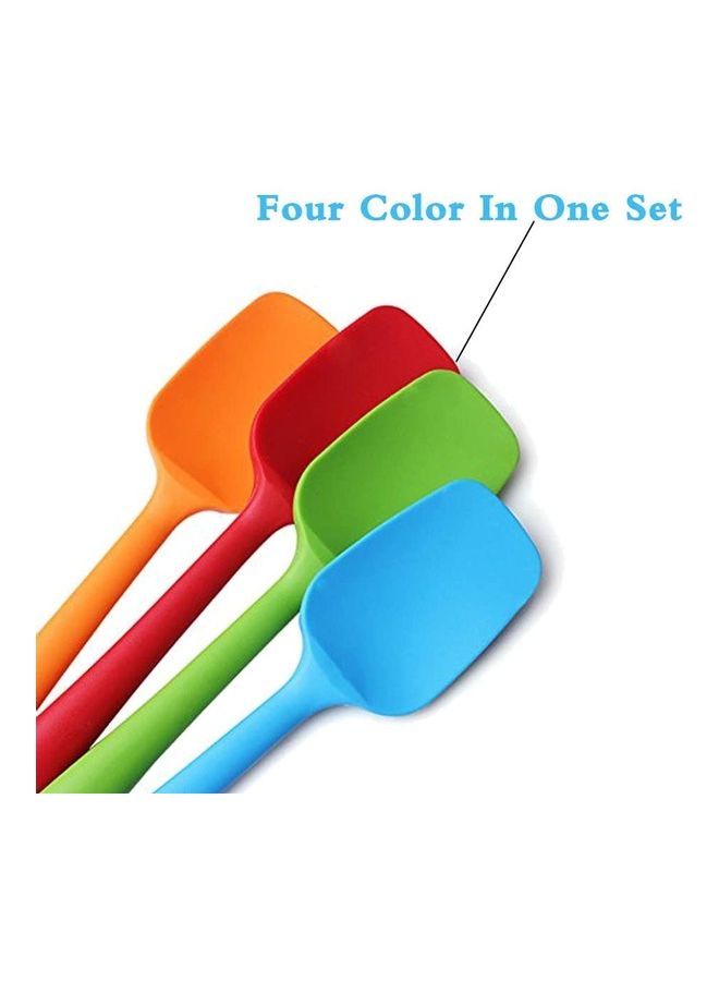 XiuWoo 4-Piece Heat-Resistant Silicone Spatula Set Multicolour One Size  - Image 4