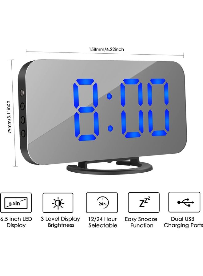 XiuWoo Digital Alarm Clock Multicolour 6.22 x 3.11inch - Image 2