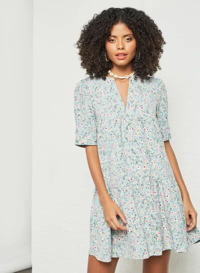 Jacqueline de Yong Floral Mini Dress Multicolor
