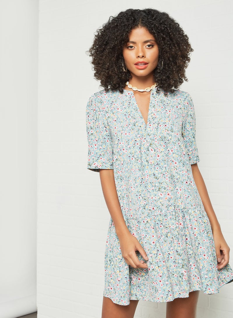 Jacqueline de Yong - Floral Mini Dress Multicolor - Image 1