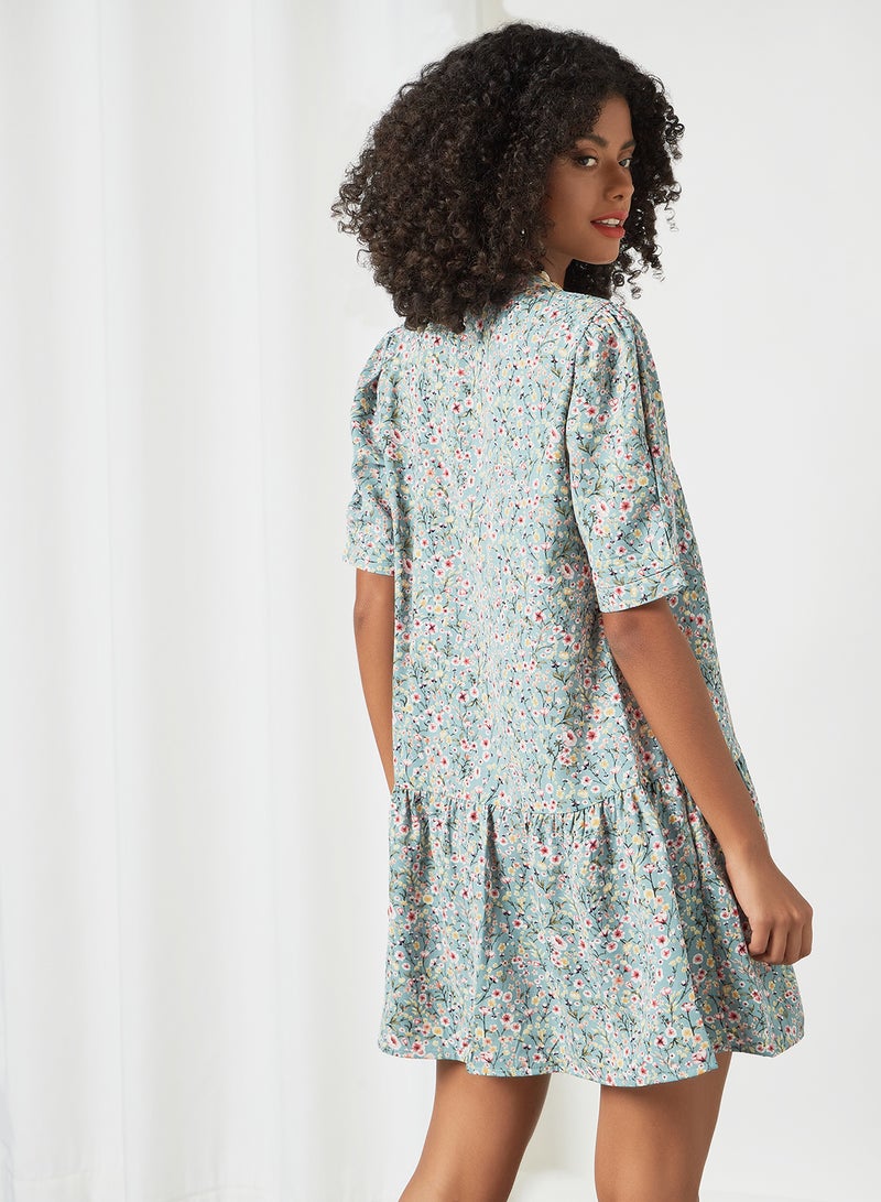 Jacqueline de Yong - Floral Mini Dress Multicolor - Image 1