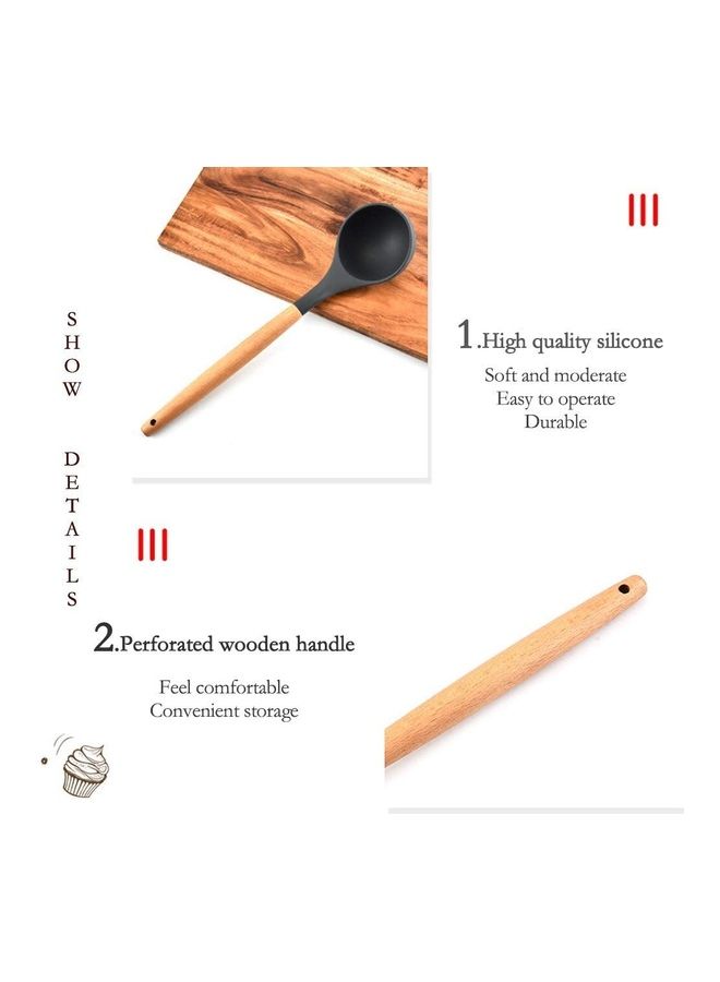 شو وو طقم أدوات طبخ من السيليكون مكون من 11 قطعة متعدد الألوان One Size - Image 4