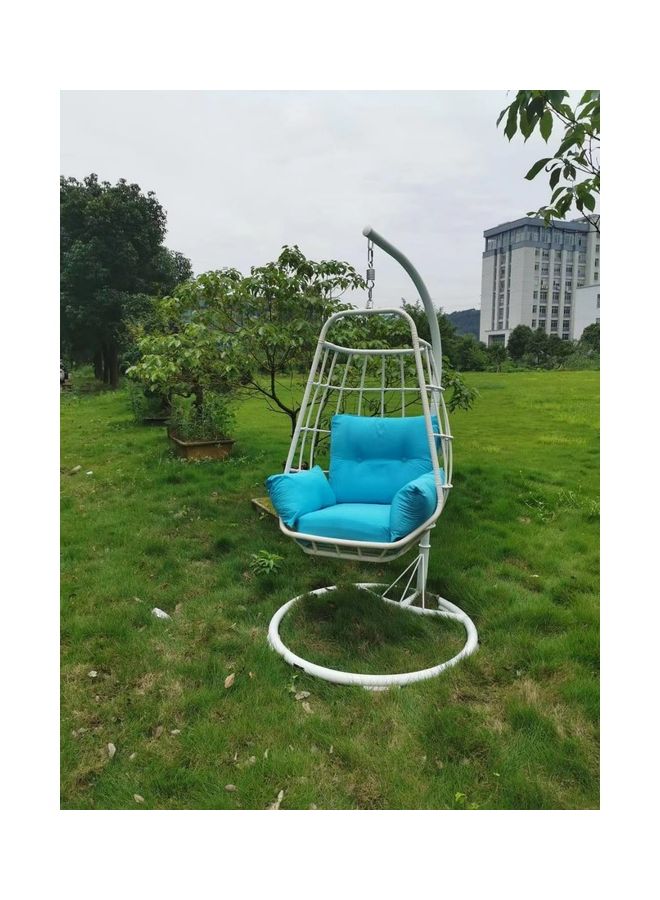 Comfortable Hanging Chair Outdoor Patio Swing Hanging Chair White 105x196cm  - Image 1