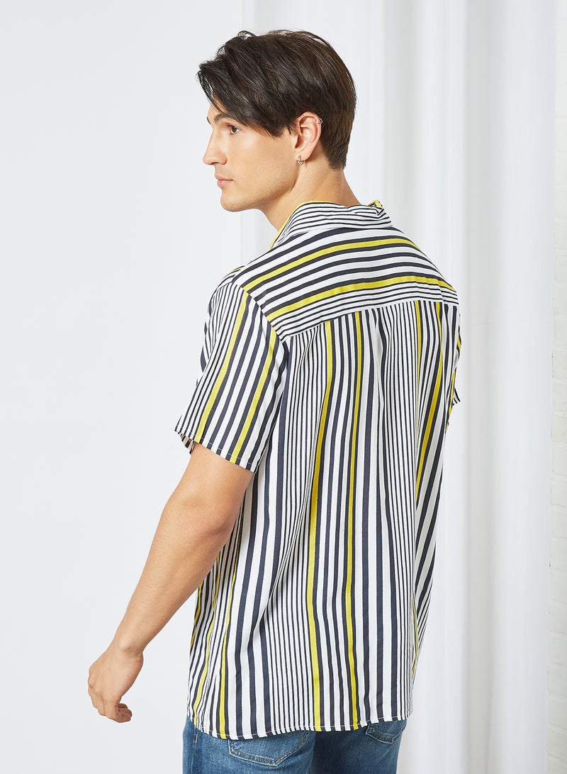 STATE 8 Striped Short Sleeve Shirt Multicolour  - Image 3