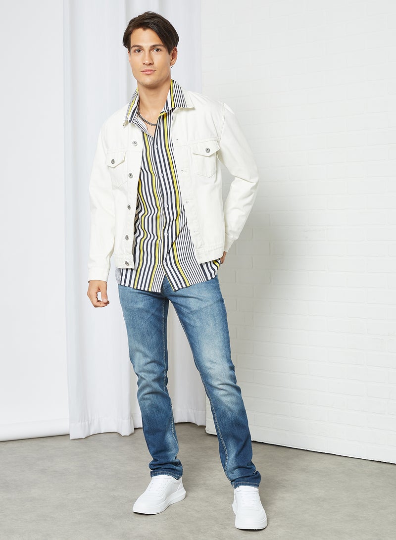 STATE 8 Striped Short Sleeve Shirt Multicolour  - Image 4
