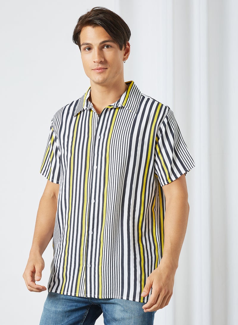 STATE 8 Striped Short Sleeve Shirt Multicolour  - Image 1