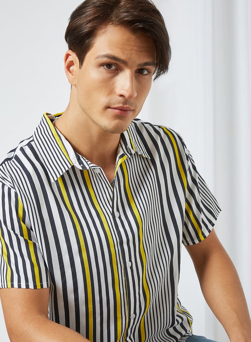 STATE 8 Striped Short Sleeve Shirt Multicolour  - Image 2