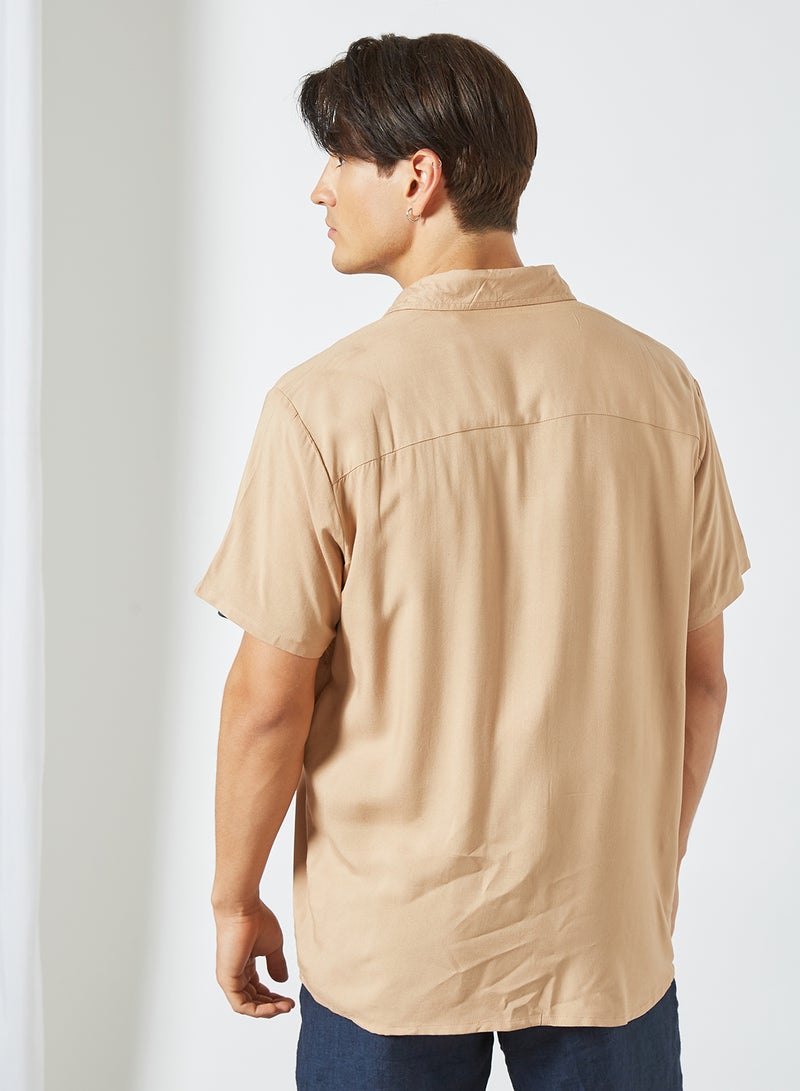 STATE 8 Plain Dyed Shirt Brown  - Image 4