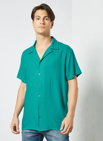 STATE 8 Basic Collar Shirt Green