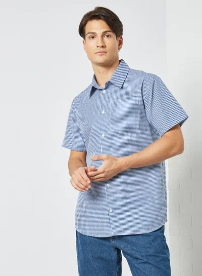 STATE 8 Gingham Print Shirt Blue