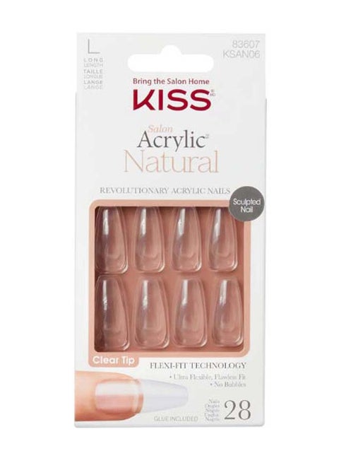 Salon Acrylic Natural Long Clear