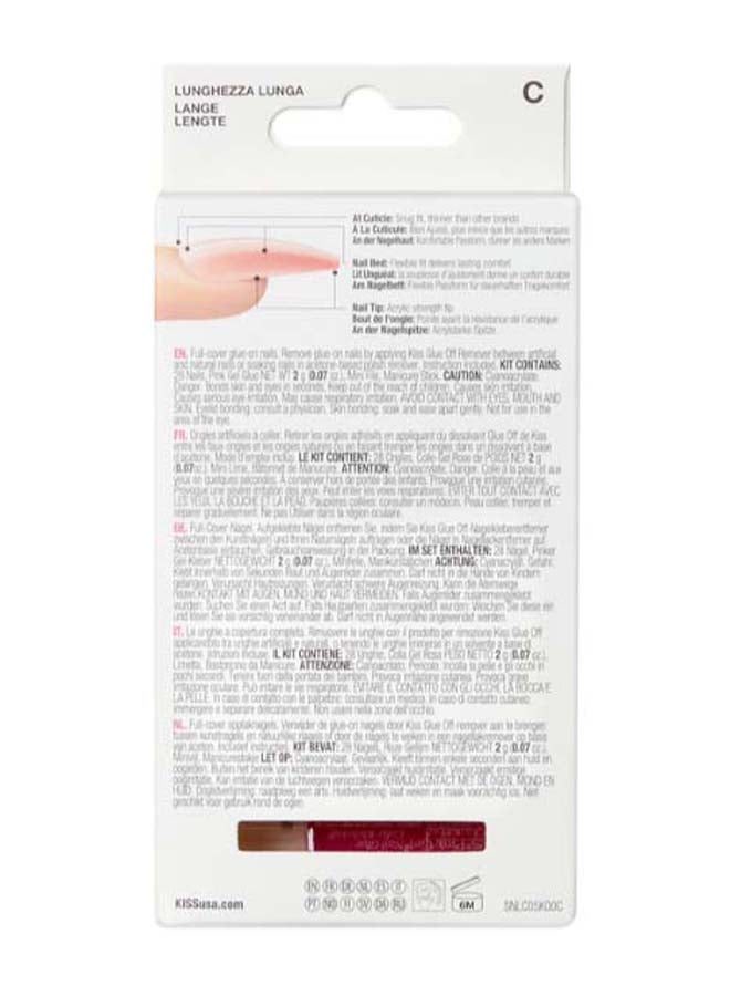 KISS - Salon Acrylic Natural Long Clear - Image 1