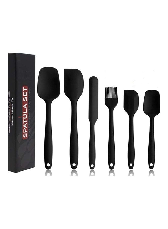 XiuWoo 6-Piece Cooking Utensils Set Black One Size - Image 1