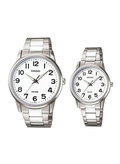 Stainless Steel Analog Couple Watch Set MTP-1303D-7B + LTP-1303D-7B